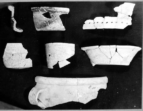 Fragments of 7 classic period vessels.