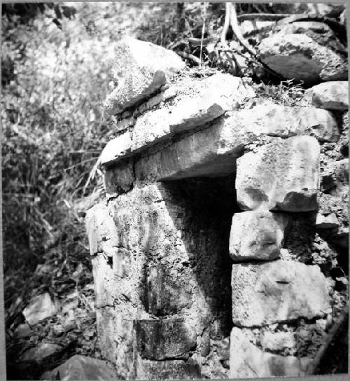 Str. 1, shrine on lower terrace, s. of stairway (37, 38) and terrace wall.