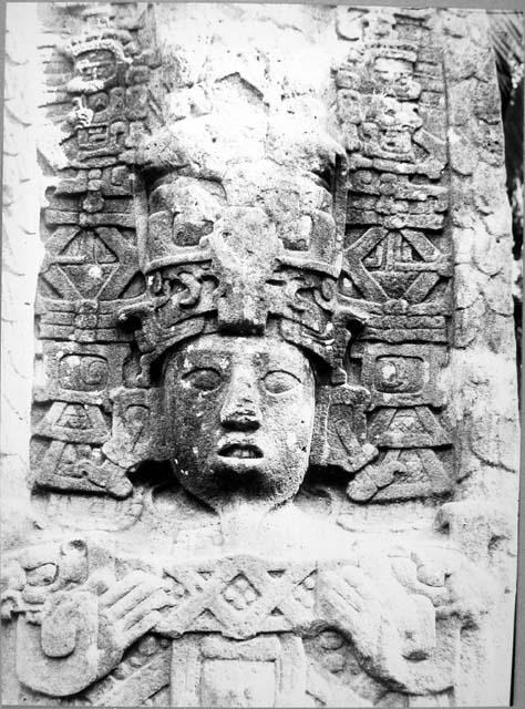 Stela C, south side, close-up