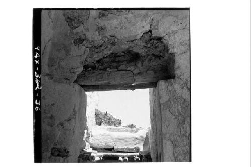 A-V: upper part of doorway in E. wall of Room 19