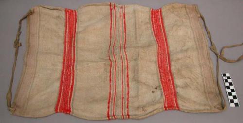 Carrying cloth (gulin-bitasan) - striped design in red, worn around +