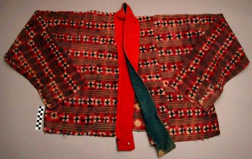 Man's riding jacket patterned after the chinese makua, made of native +