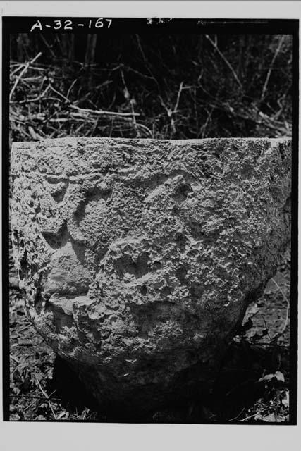 Sculptured altar before Temple - Str. IV; Ditto #163