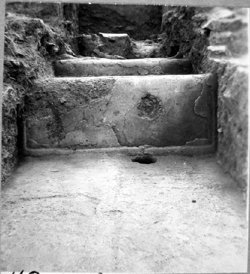 Looking East at Altar, steps, and entry to Sanctuary, C. Str.