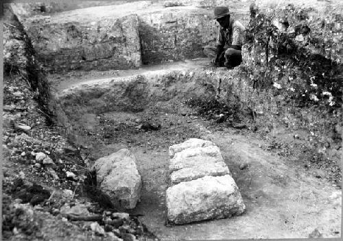 Mound 2, Trench E - pier