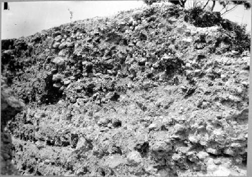 Mound 2 - face of cross-section, Trench E