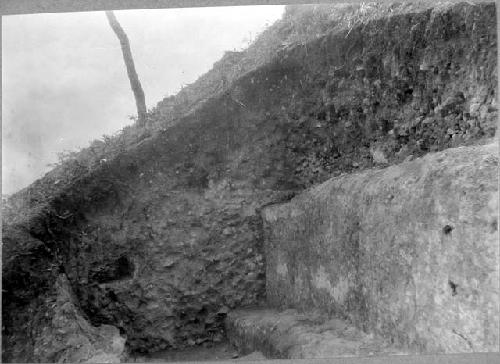 Mound 2 - Trench D, cross-section of face