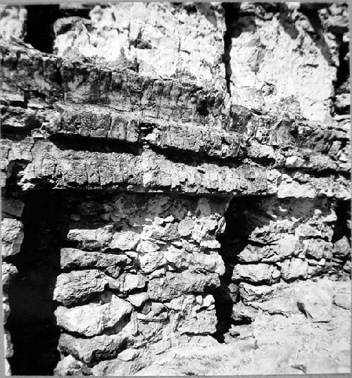 Str. 3B2, detail of stucco and masonry of roof comb on  Roof Comb Bld'g.