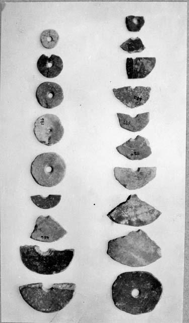 Spindle whorls, re-used sherds