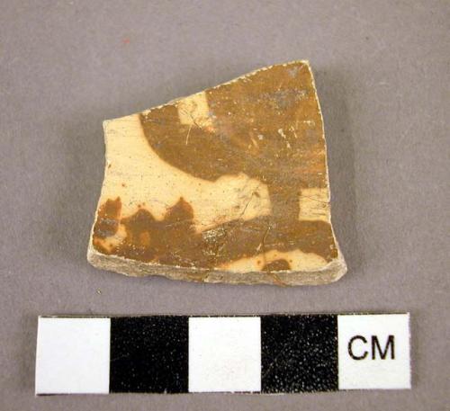 Zoomorphic Jeddito black-on-yellow potsherd