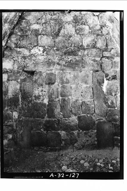 Blocked doorway. Structure I; South wing; North side; Room 32