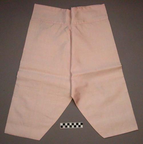 Pants, light pink silk, wid legs and waistband