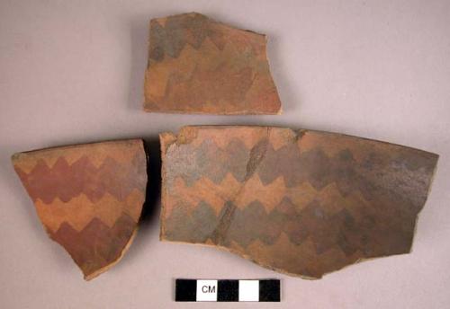 Fragment of decorated bowl - pottery