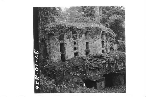 The north side of the roof comb of Structure 6.