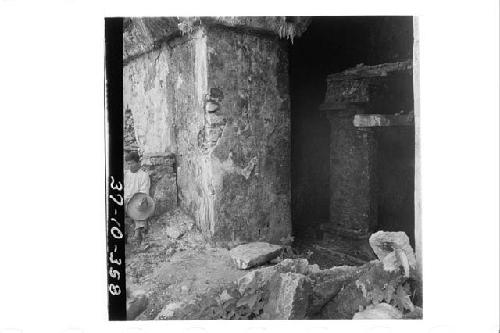 The northwest corner of the shrine in the Temple of the Foliated Cross.