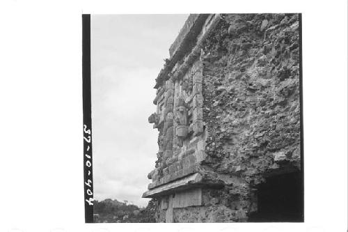 South end of the west side of the Casa de las Monjas from inside.