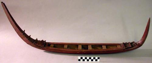 Model of canoe