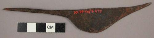 Iron knife without handle ("indiga")