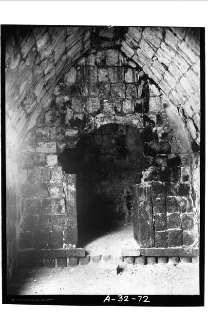 Interior of vaulted room. Str I; Center wing; West rm; Rm 26-27; West end