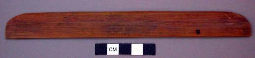 Wooden object; possibly weaving tool.