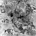 Aerial view of ruins of Nebaj