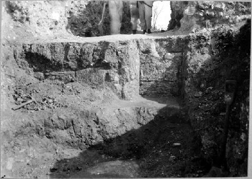 Mound 2, Trench E - dressed wall #1