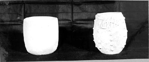 Unslipped cylindrical vases, Moller Coll. (Mo. 61, 62).