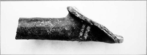 Ladle handle: Chiptinamit[?], Sacapulas, Quiche/ Sherd: Md. B, Kaminaljuyu, East