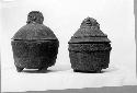 Vessels with human-head cover. Nebaj, Quiche, Mound 3, under East side of