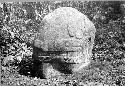 Huge Jaguar Head stone sculpture