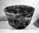 Ceramic bowl, incised, zoomorphic? motif