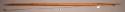 Light colored hard wood bow with bamboo bowstring and raffia (58")
