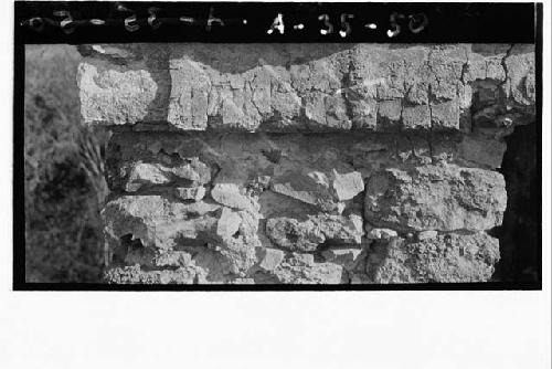 Stucco mold, on roof comb / Str. 3B2 (temple), W. corner (6x6)