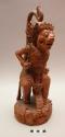 Carved statuette of the Uncle of Hanoeman, the Monkey God; of +
