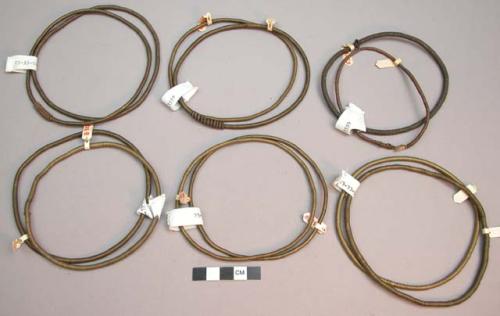 Leg rings of native wire