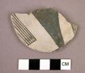 Worked sherd (black/white)