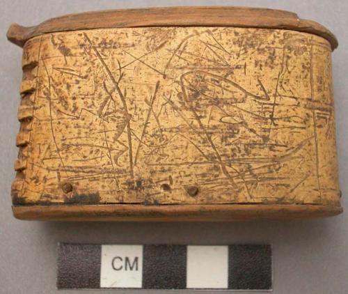 Birch bark snuff and tobacco box