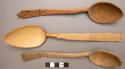 Oval wooden spoons