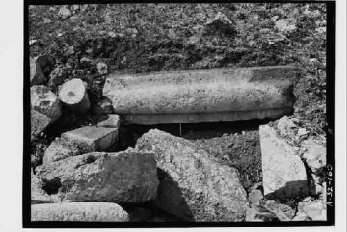 Decorated lintel at South Wing of Portal Group, Str. 11