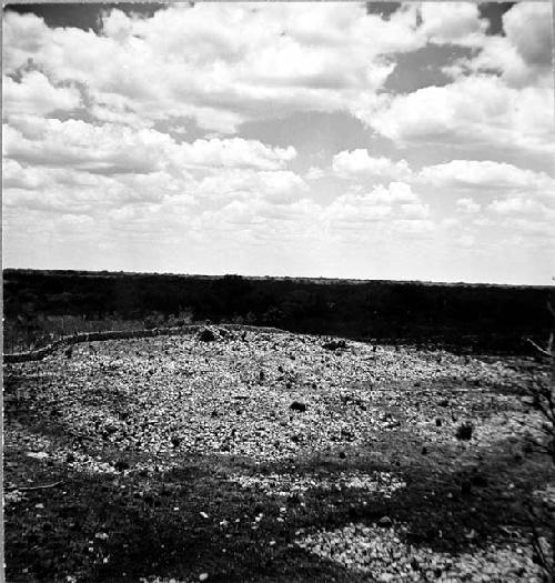 Panorama view no 10, from Mound 1; Casa 4 on Mound 5