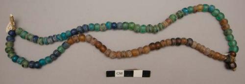 Woman's necklace of glass beads