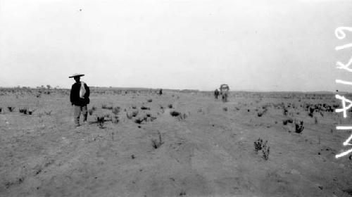 People walking in desert