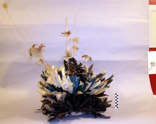 Headdress worn by cult-leader of "so" cult, during initiation