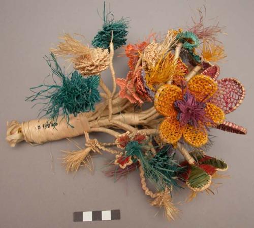 Multi-color pandanus leaf flower bouquet