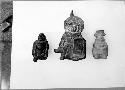 3 moldmade figurines, front view. See 53-11-15