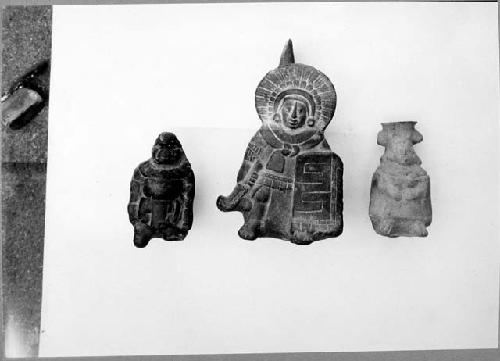 3 moldmade figurines, front view. See 53-11-15