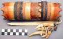 Bamboo tobacco case (kobun) - bone effect is slipped into loin cloth; +