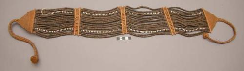 Belt of vegetable and shell beads