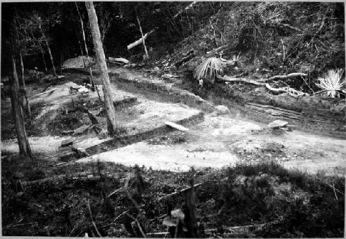 N.E. trench and Structure E, F from Mound VIII.  E. Group