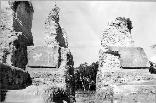 Looking East at main E.W. trench cutting thru Construction C, A-V